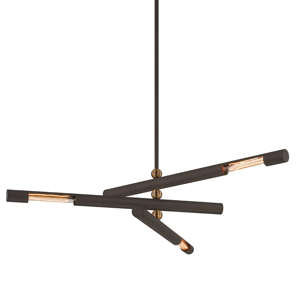 Hendrix Three Light Chandelier in Bronze
