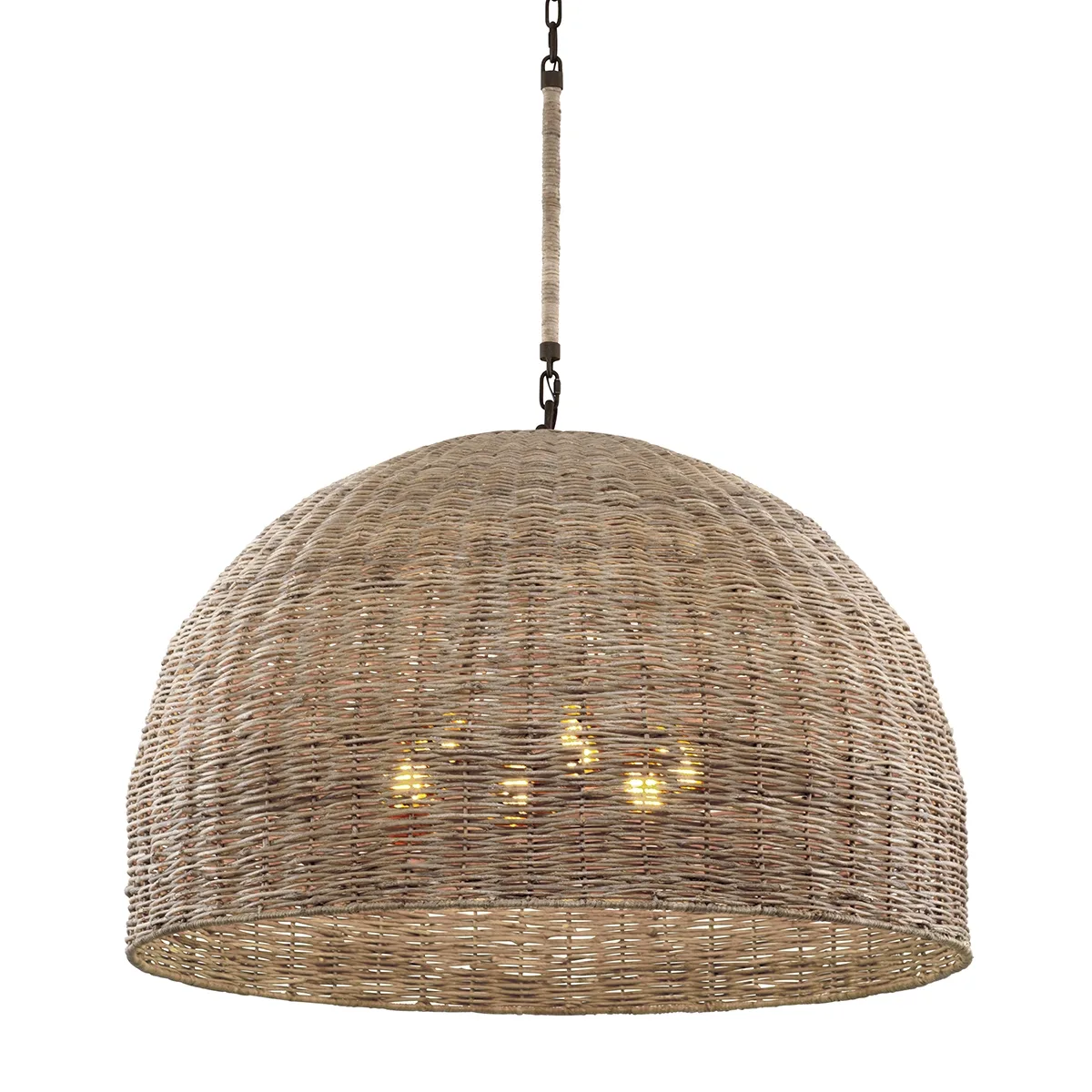 Huxley Six Light Chandelier in Textured Bronze