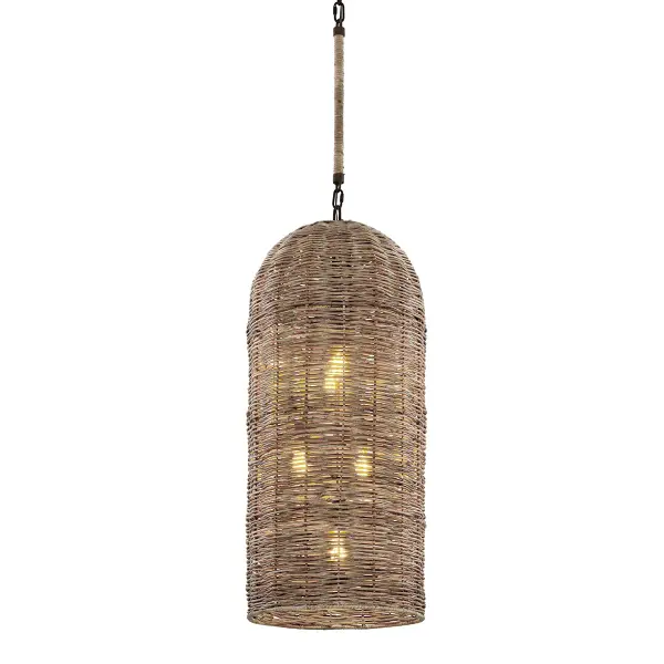 Huxley Five Light Pendant in Textured Bronze