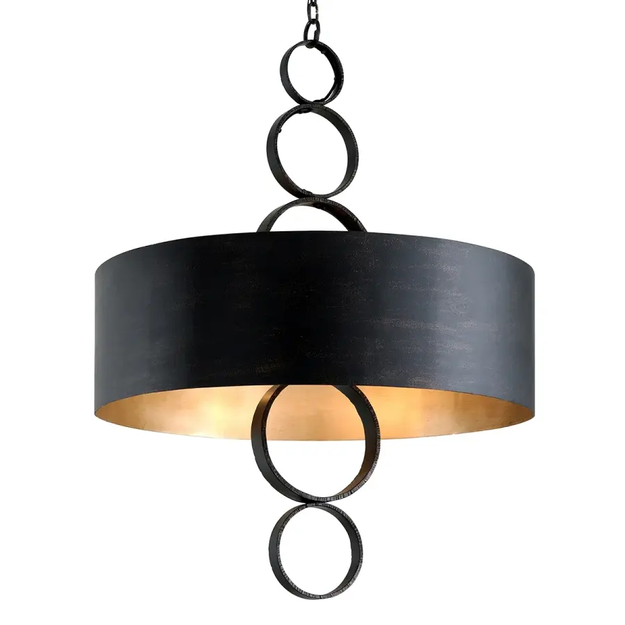 Rivington Eight Light Chandelier in Charred Copper
