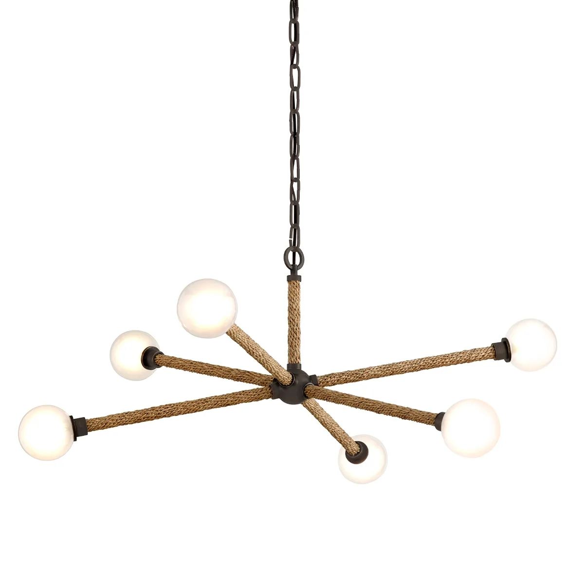 Nomad Six Light Chandelier in Bronze