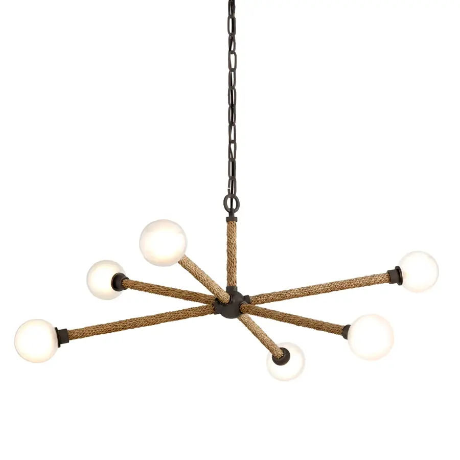 Nomad Six Light Chandelier in Bronze