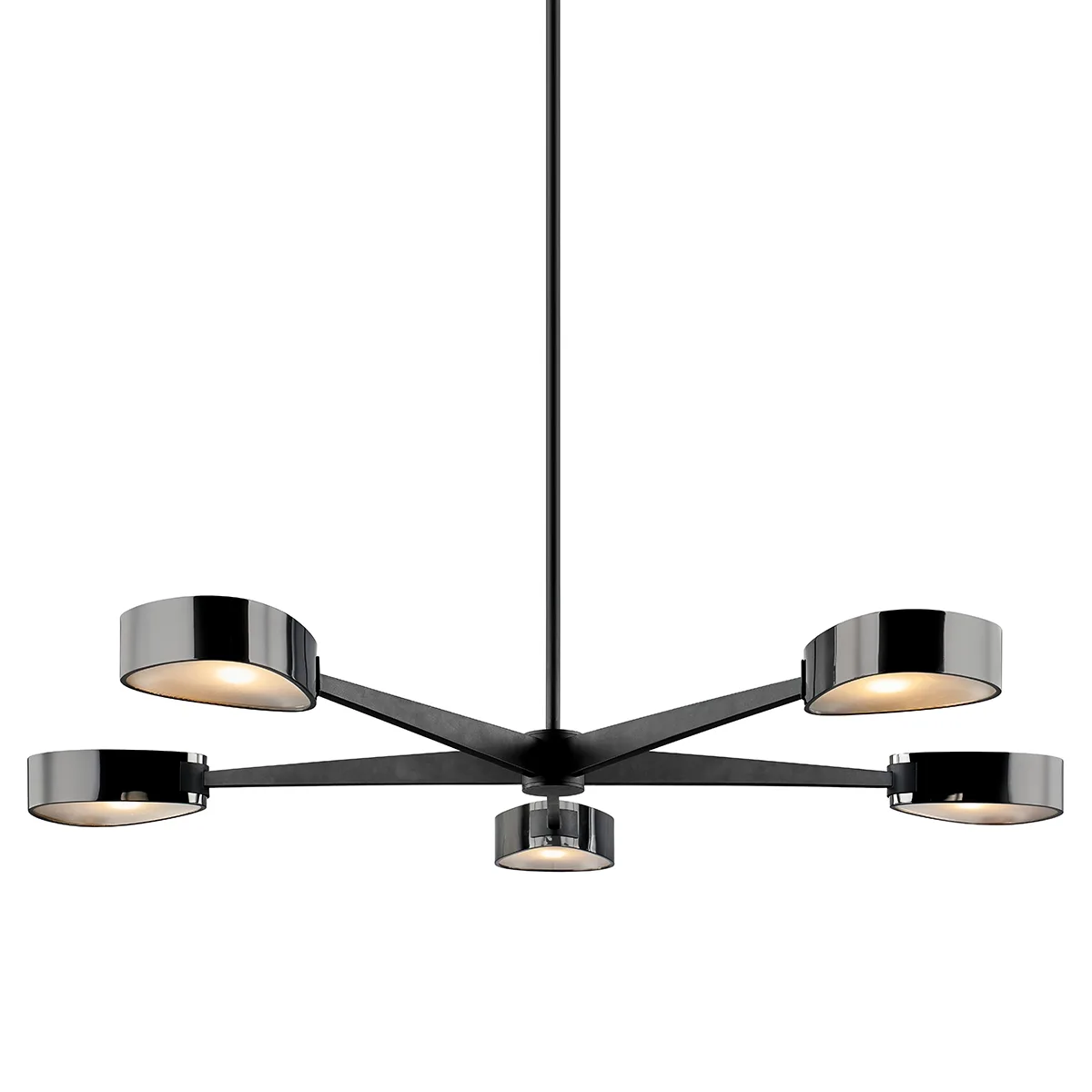 Allisio Five Light Chandelier in Textured Black