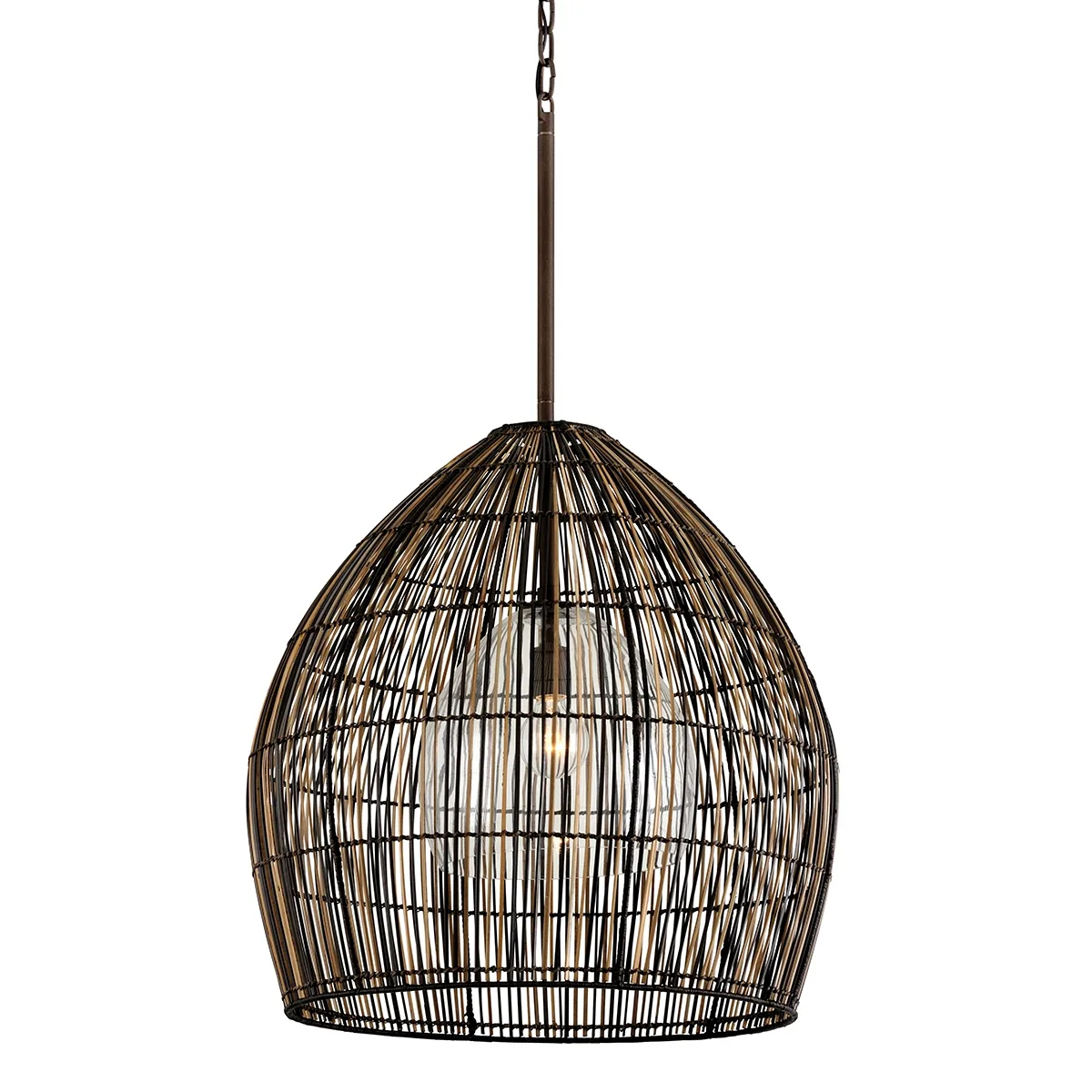 Holden One Light Outdoor Chandelier in Textured Bronze