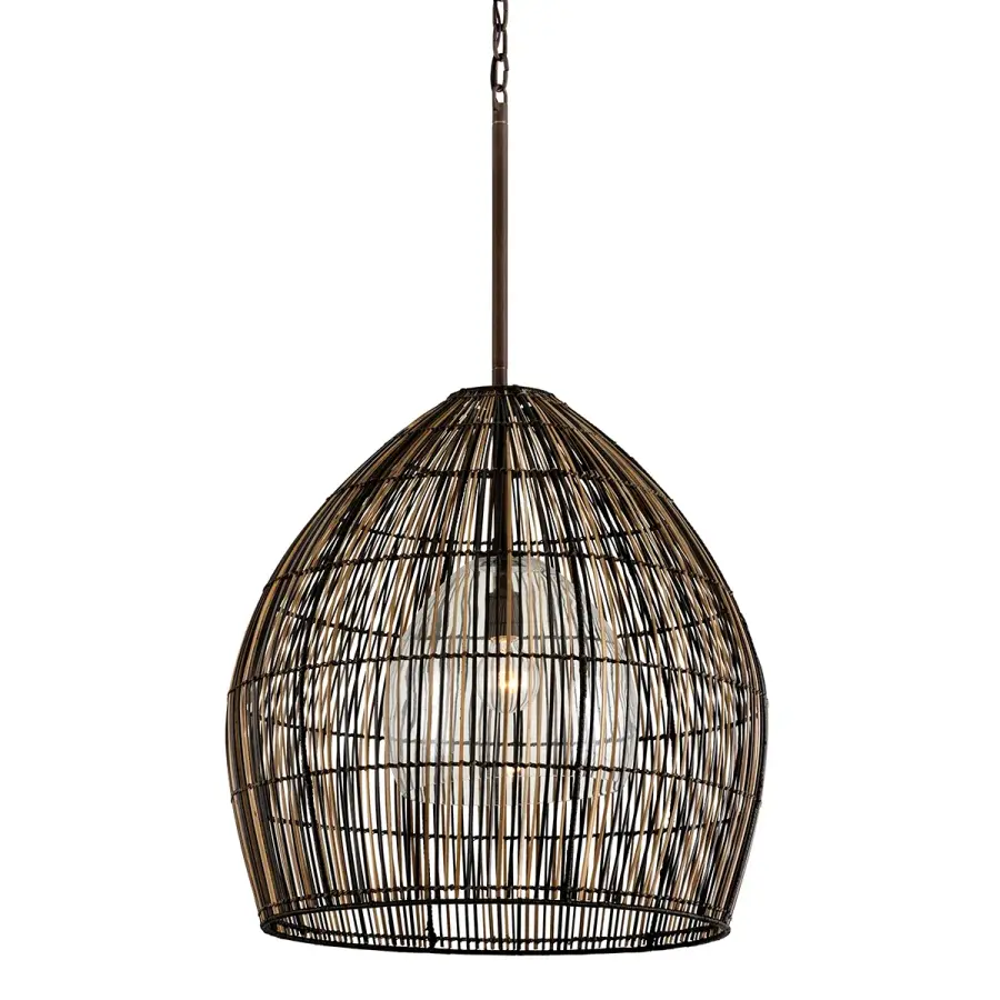 Holden One Light Outdoor Chandelier in Textured Bronze
