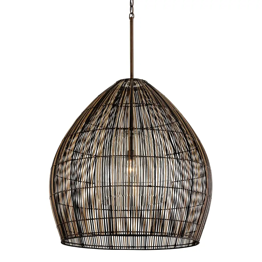 Holden One Light Outdoor Chandelier in Textured Bronze