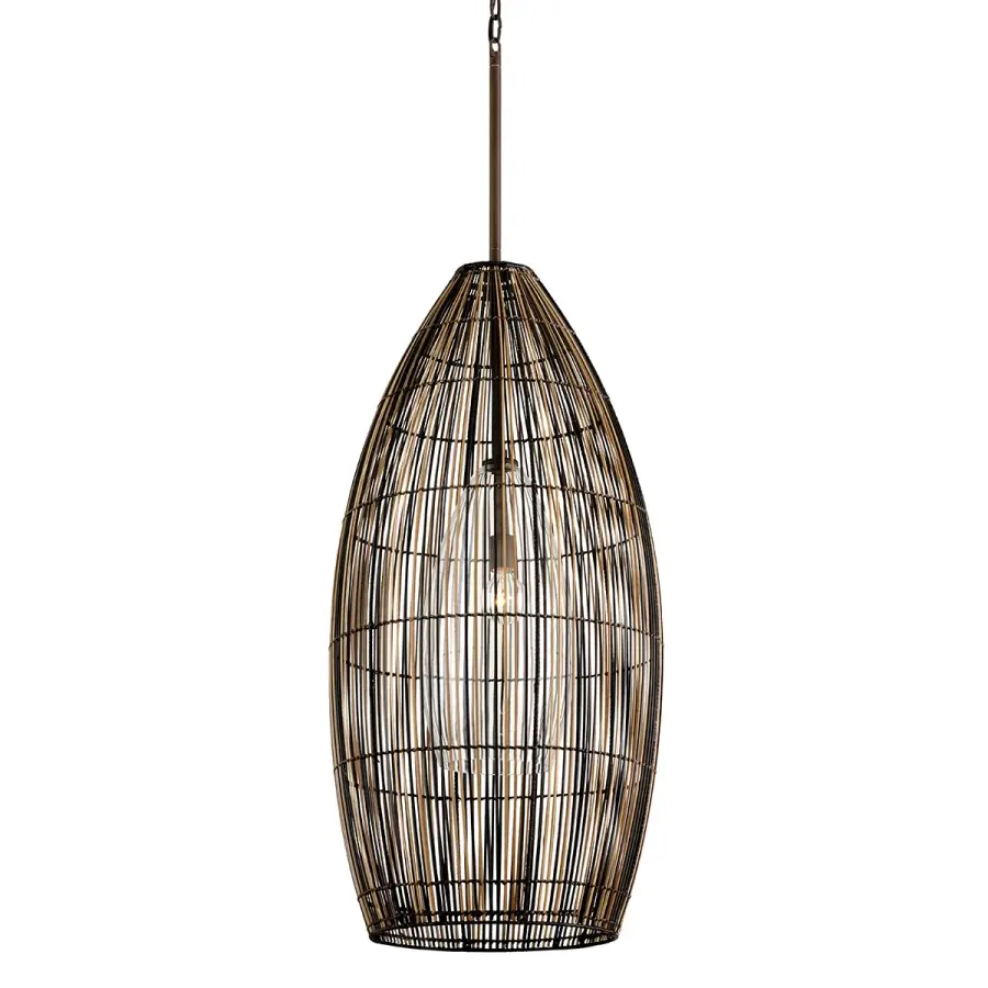 Holden One Light Outdoor Pendant in Textured Bronze