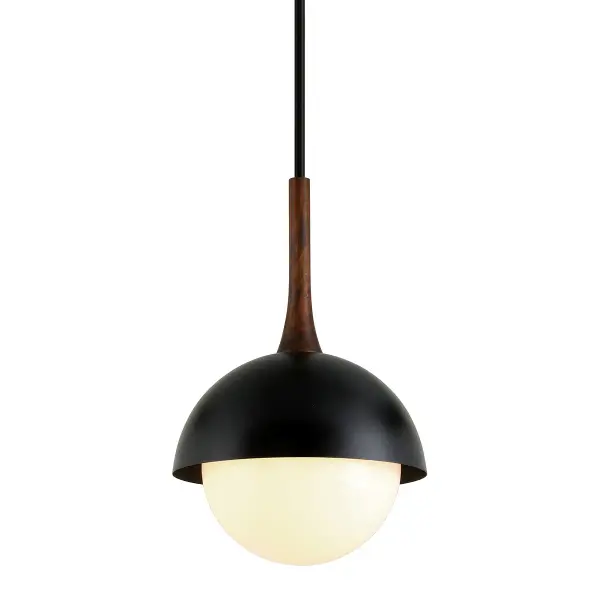 Cadet One Light Pendant in Soft Black