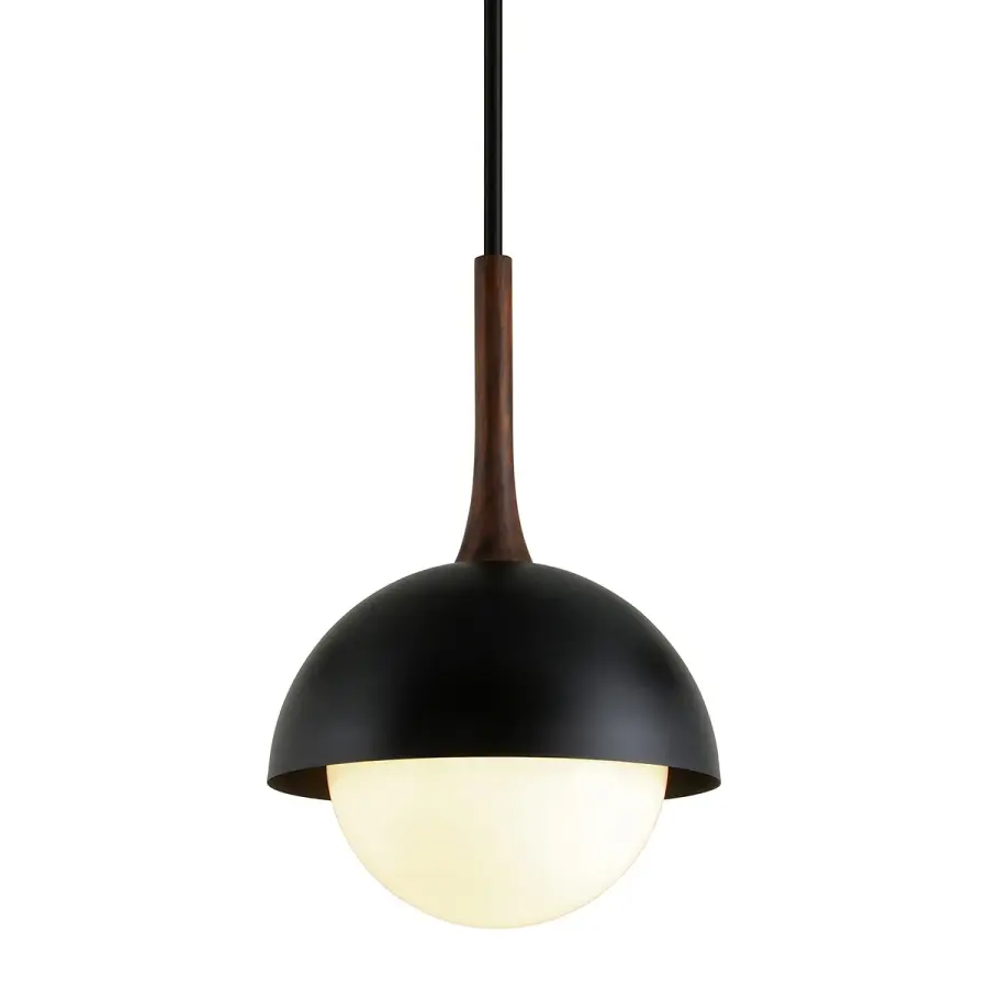 Cadet One Light Pendant in Soft Black