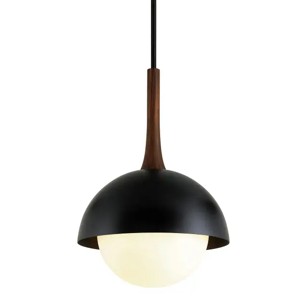 Cadet One Light Pendant in Soft Black