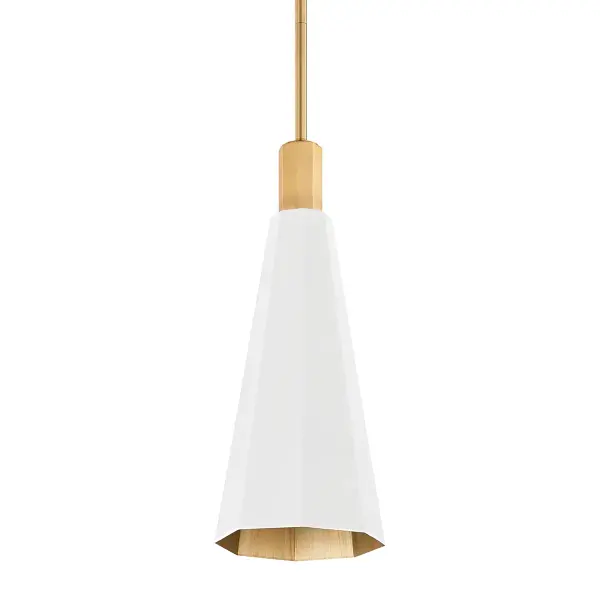 Huntley One Light Pendant in Patina Brass