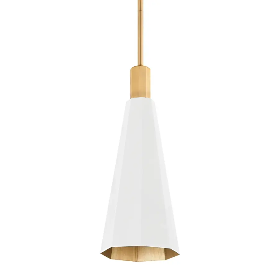 Huntley One Light Pendant in Patina Brass