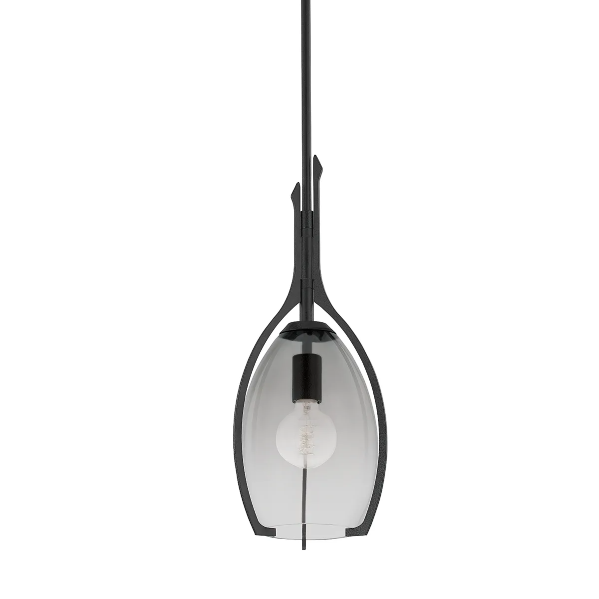 Pacifica One Light Pendant in Forged Iron