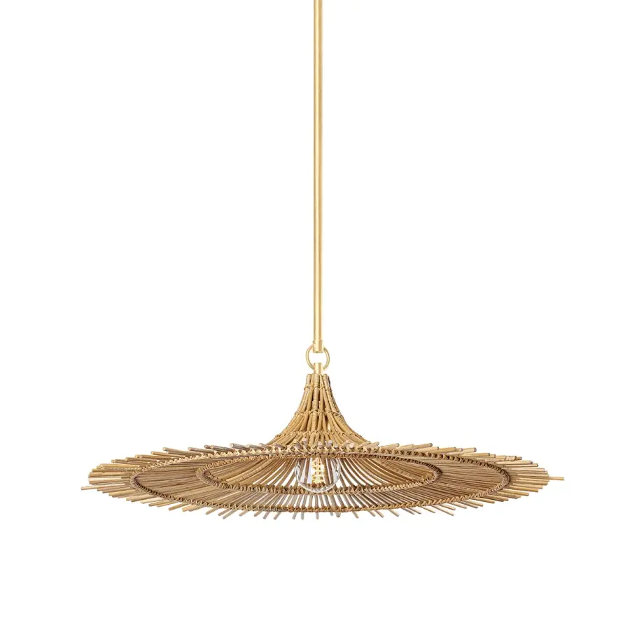 Costa Mesa One Light Pendant in Vintage Gold Leaf