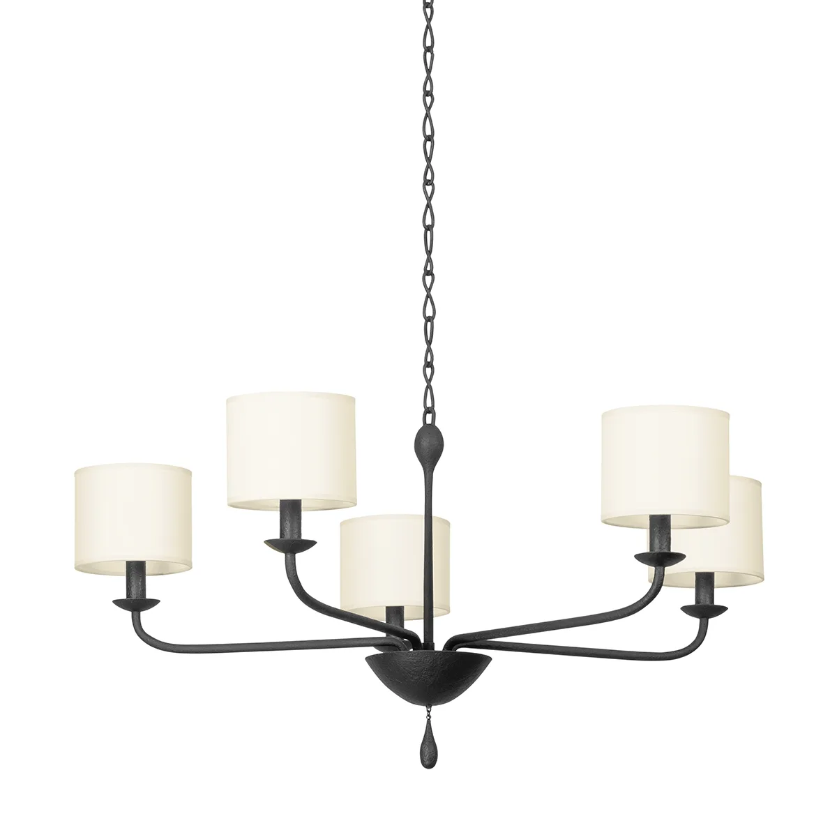 Osmond 5-Light Chandelier in Black Iron