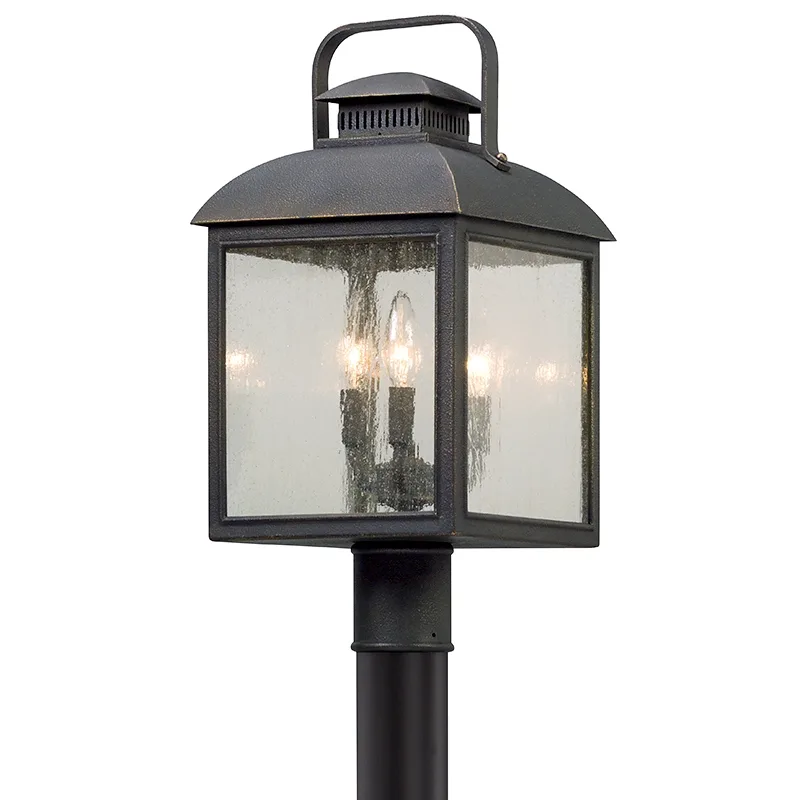 Chamberlain Three Light Post Lantern in Vintage Bronze