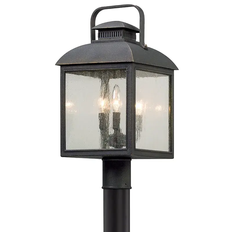 Chamberlain Three Light Post Lantern in Vintage Bronze