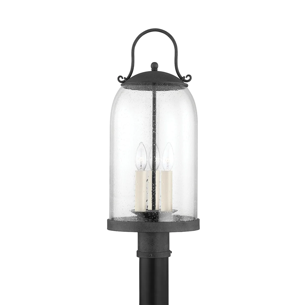 Napa County Three Light Post Lantern in French Iron