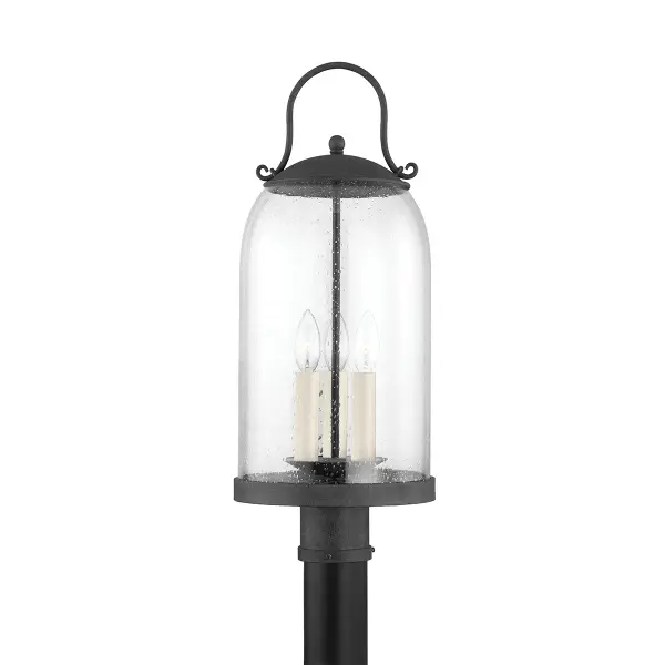 Napa County Three Light Post Lantern in French Iron