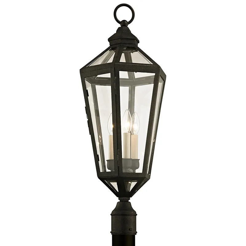 Calabasas Three Light Post Lantern in Vintage Bronze
