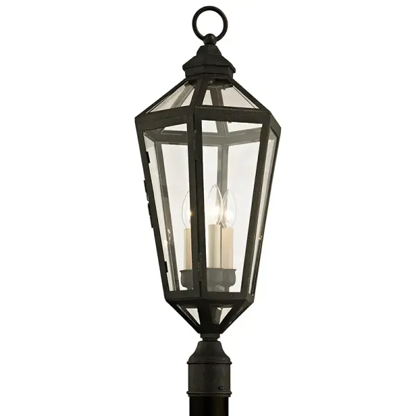 Calabasas Three Light Post Lantern in Vintage Bronze