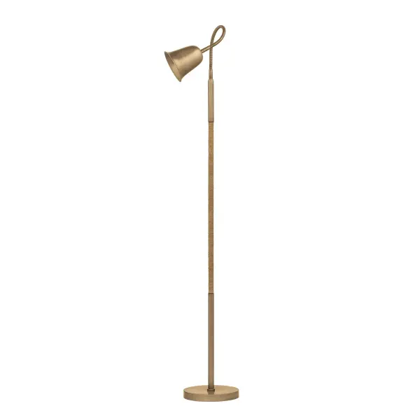 The Wharf floor lamp by designer Lauren Liess brings coastal charm to functional task lighting. Its adjustable gooseneck and focused MR16 bulb make it perfect for reading, while the jute-wrapped base adds organic texture and personality.