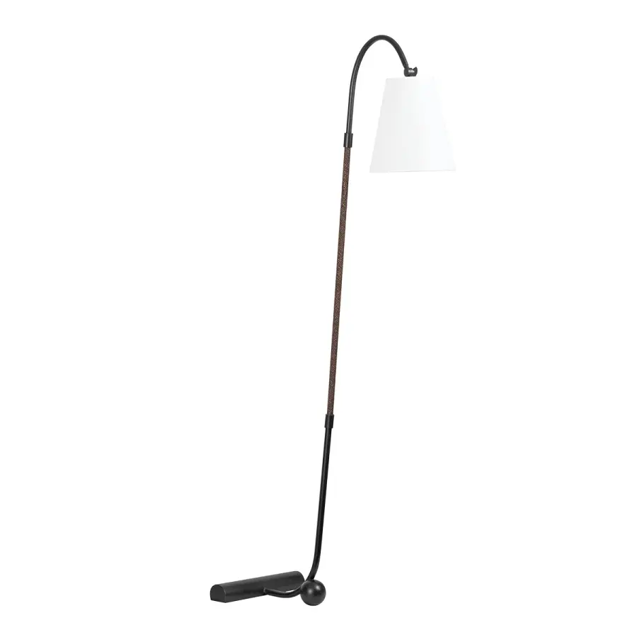 Holliston One Light Floor Lamp in Forged Iron