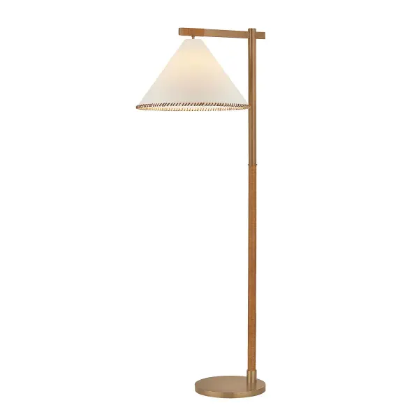 Stoney One Light Floor Lamp in Patina Brass
