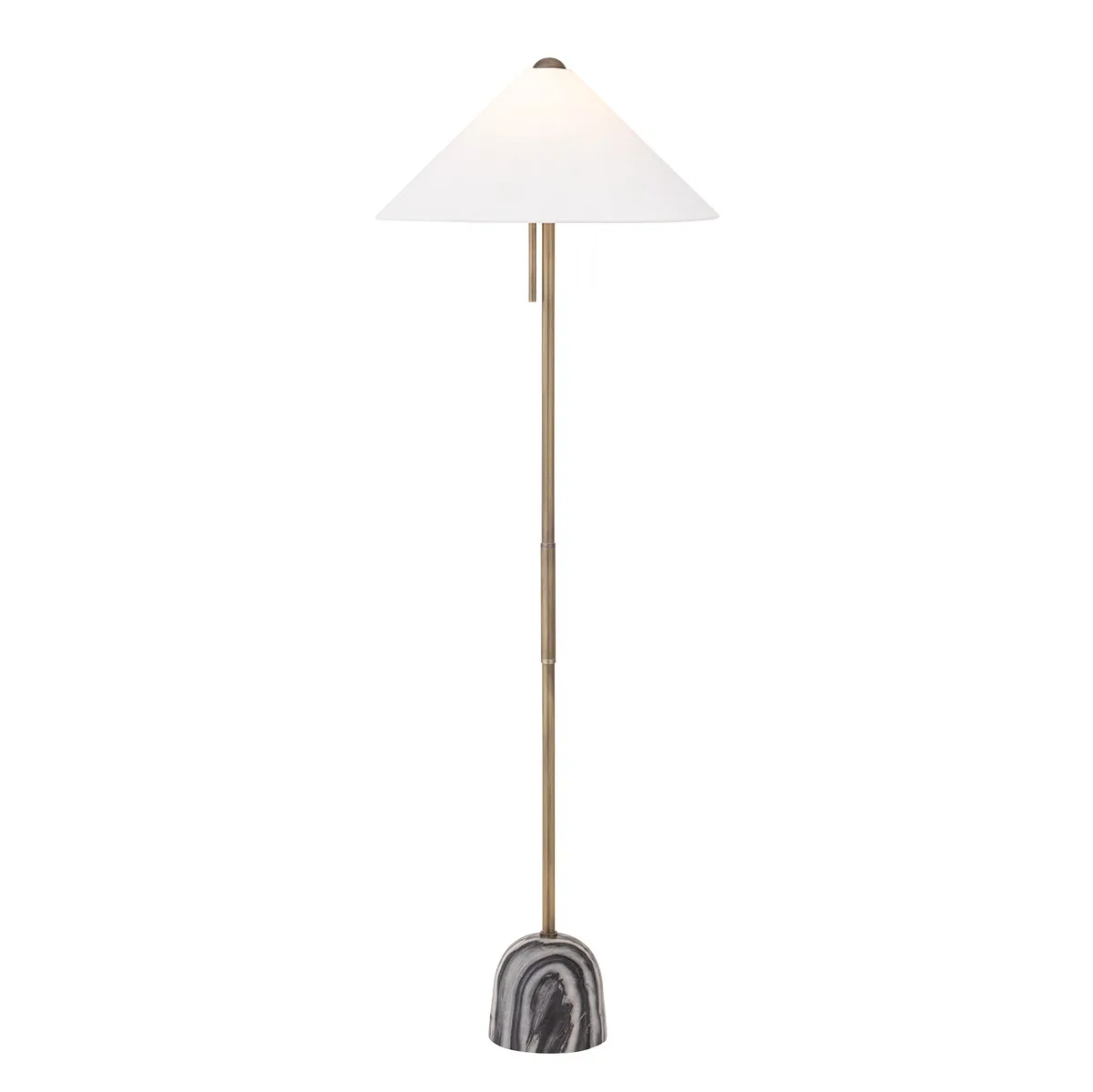 Millbrae One Light Floor Lamp in Patina Brass
