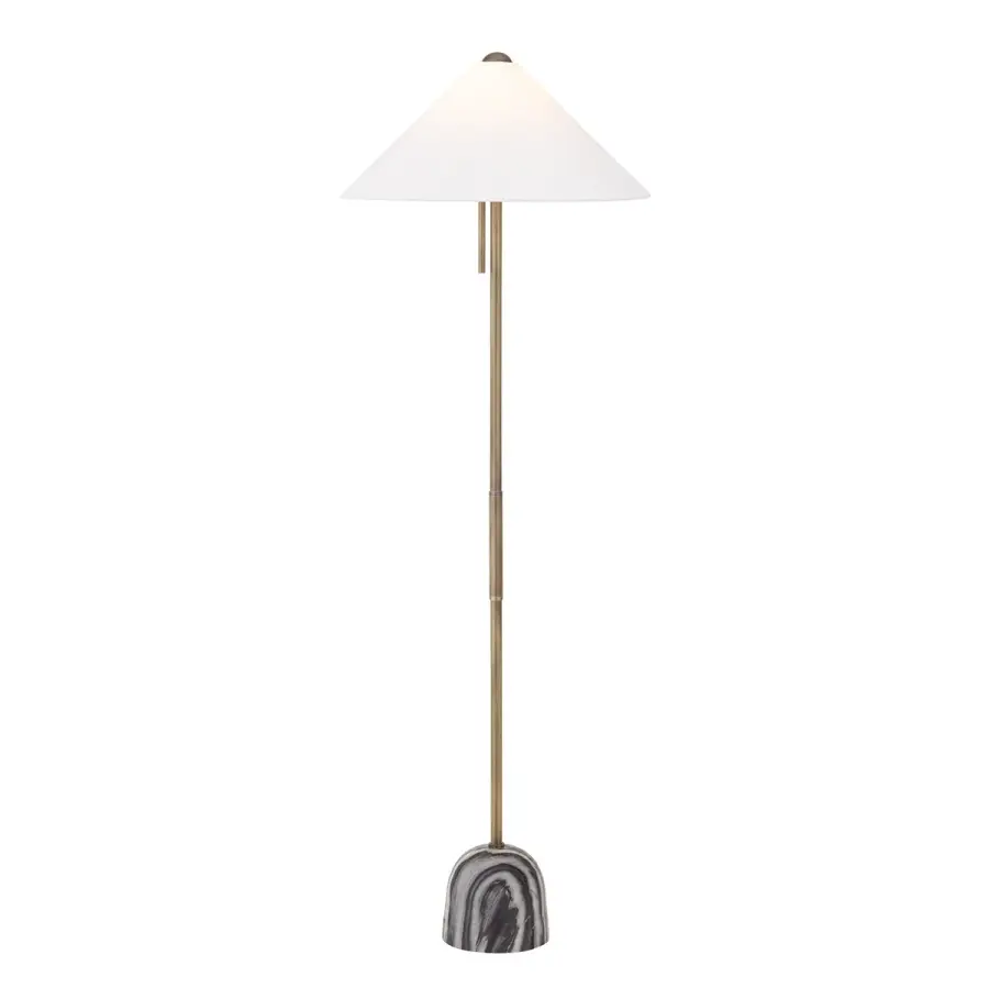 Millbrae One Light Floor Lamp in Patina Brass