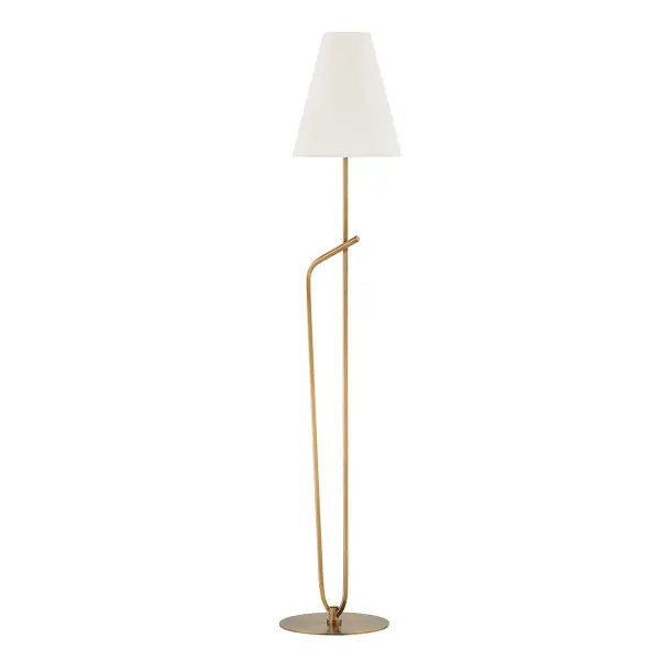 Pearce One Light Floor Lamp in Patina Brass
