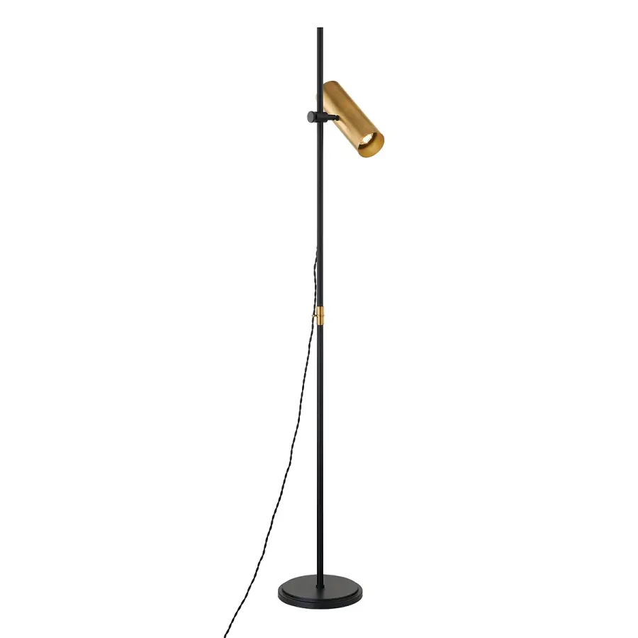 Quinn One Light Floor Lamp in Patina Brass