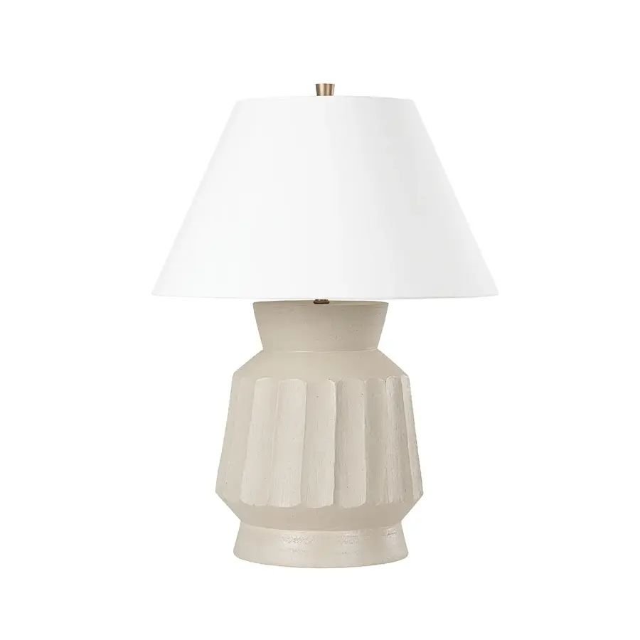Selma One Light Table Lamp in Ceramic Unglazed Gray