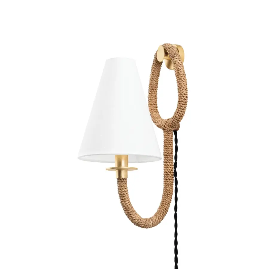Deaver One Light Wall Sconce in Vintage Gold Leaf