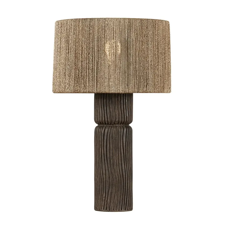 Folk One Light Table Lamp in Patina Brass