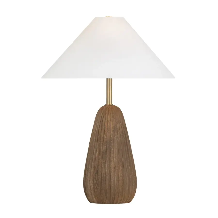 Heartwood One Light Table Lamp in Patina Brass