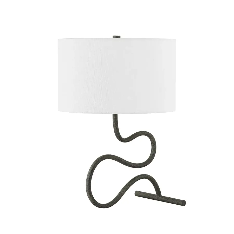 Veranda One Light Table Lamp in French Iron