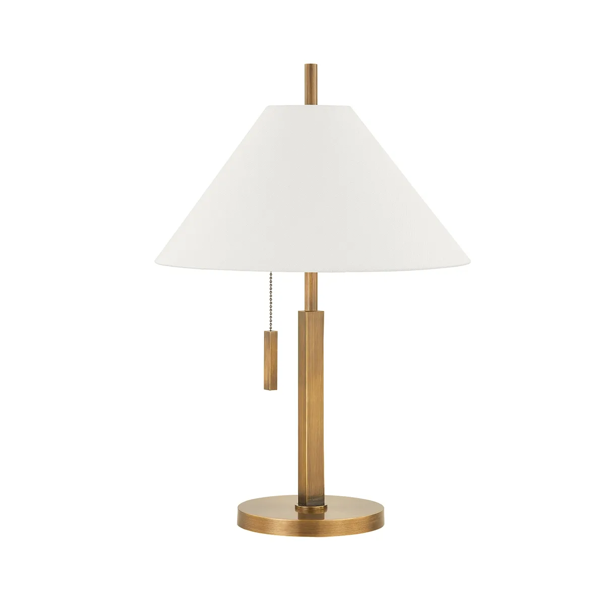 Clic One Light Table Lamp in Patina Brass