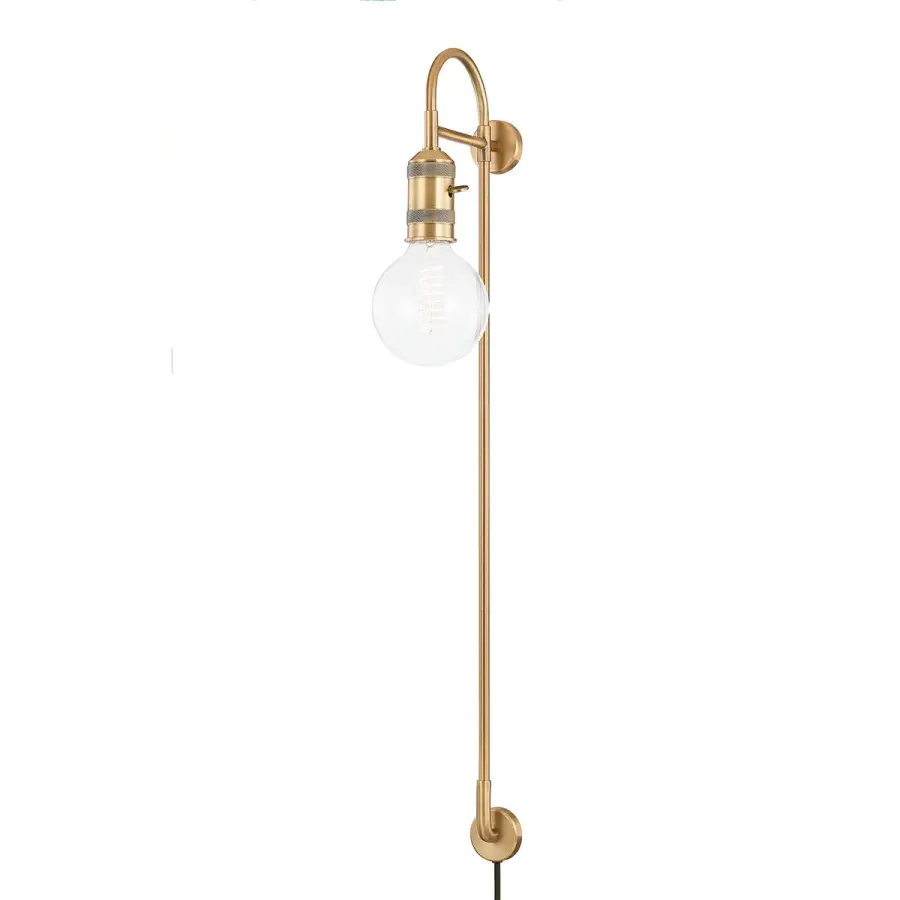 Dean One Light Wall Sconce in Patina Brass