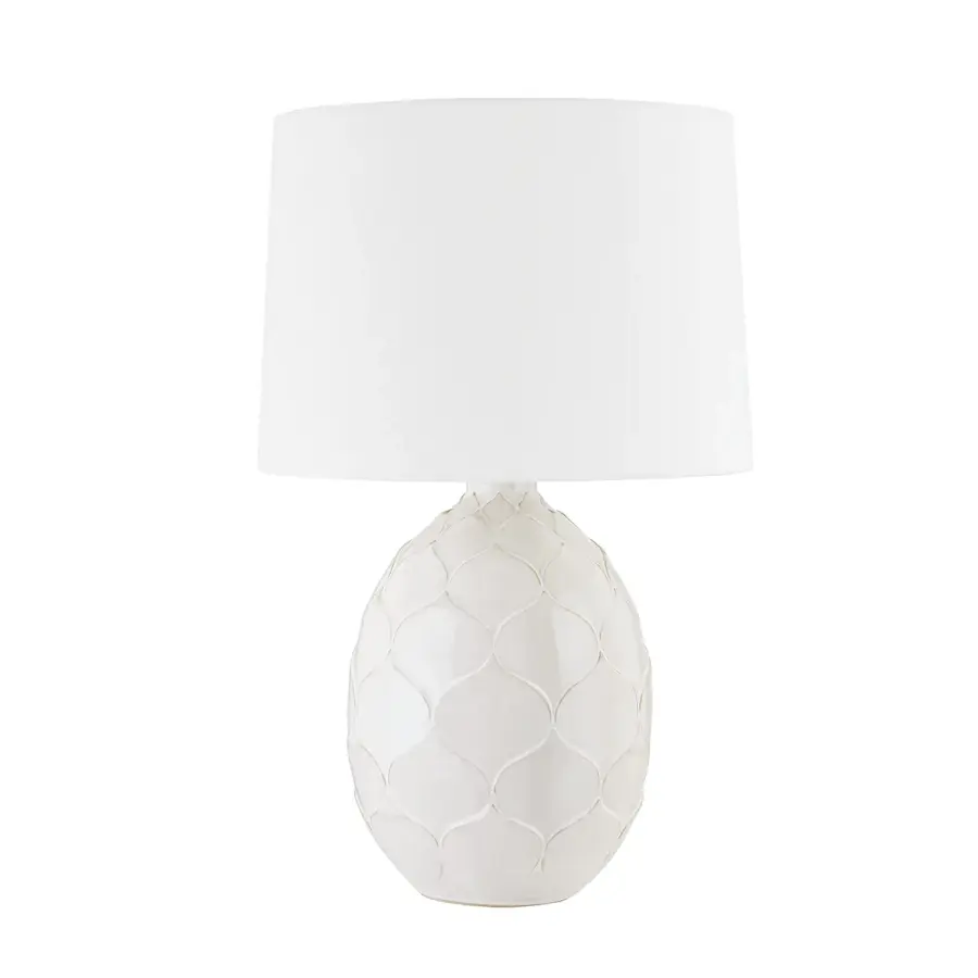 Gardena One Light Table Lamp in Patina Brass