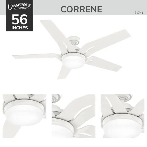 Correne 56" LED Ceiling Fan with Light - Image 6