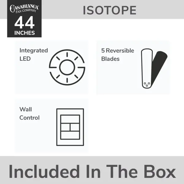 Casablanca Isotope 44" Low Profile Ceiling Fan with LED Light - Image 26