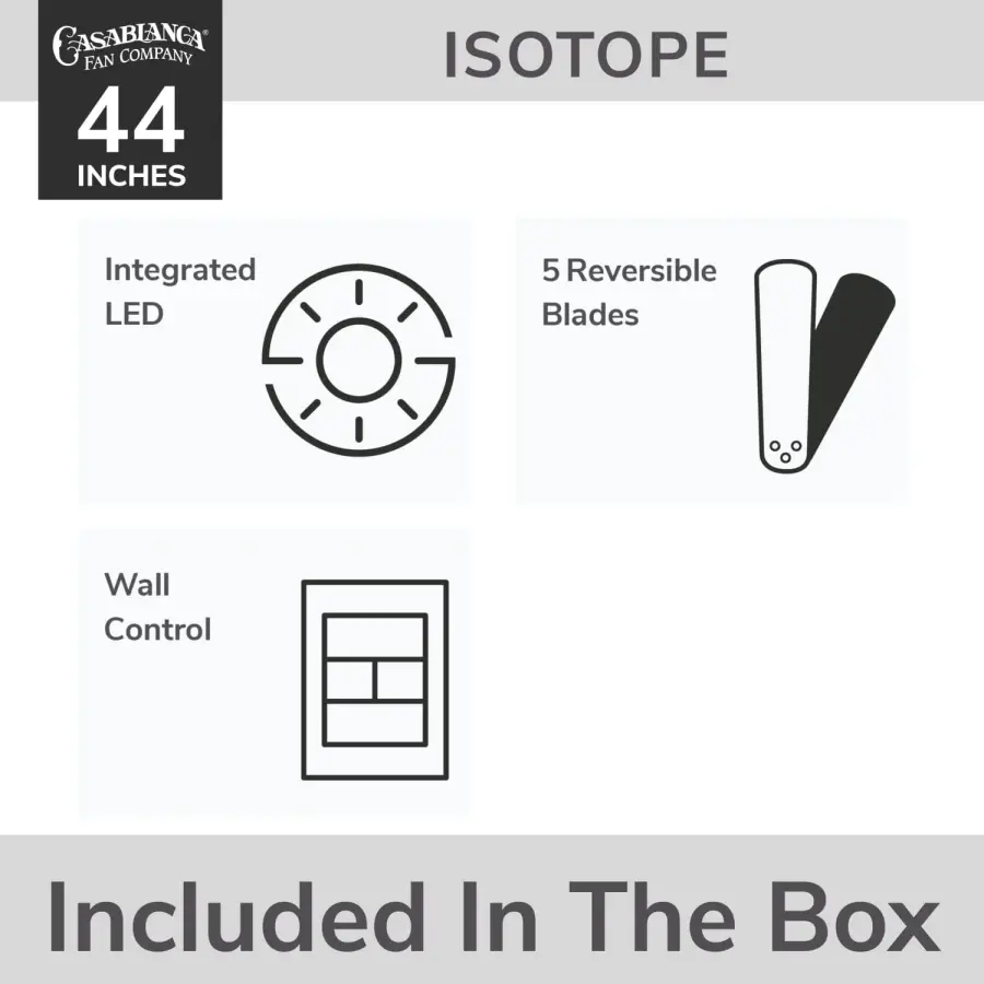 Casablanca Isotope 44" Low Profile Ceiling Fan with LED Light - Image 26