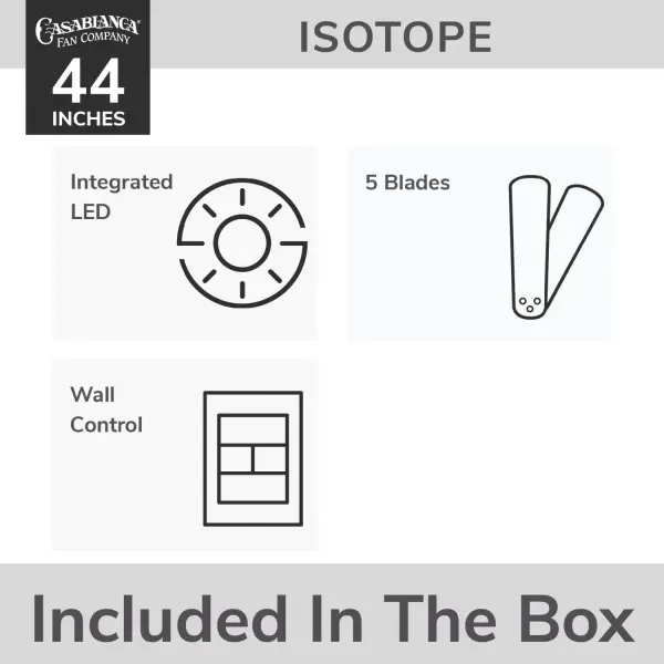 Casablanca Isotope 44" Low Profile Ceiling Fan with LED Light - Image 27
