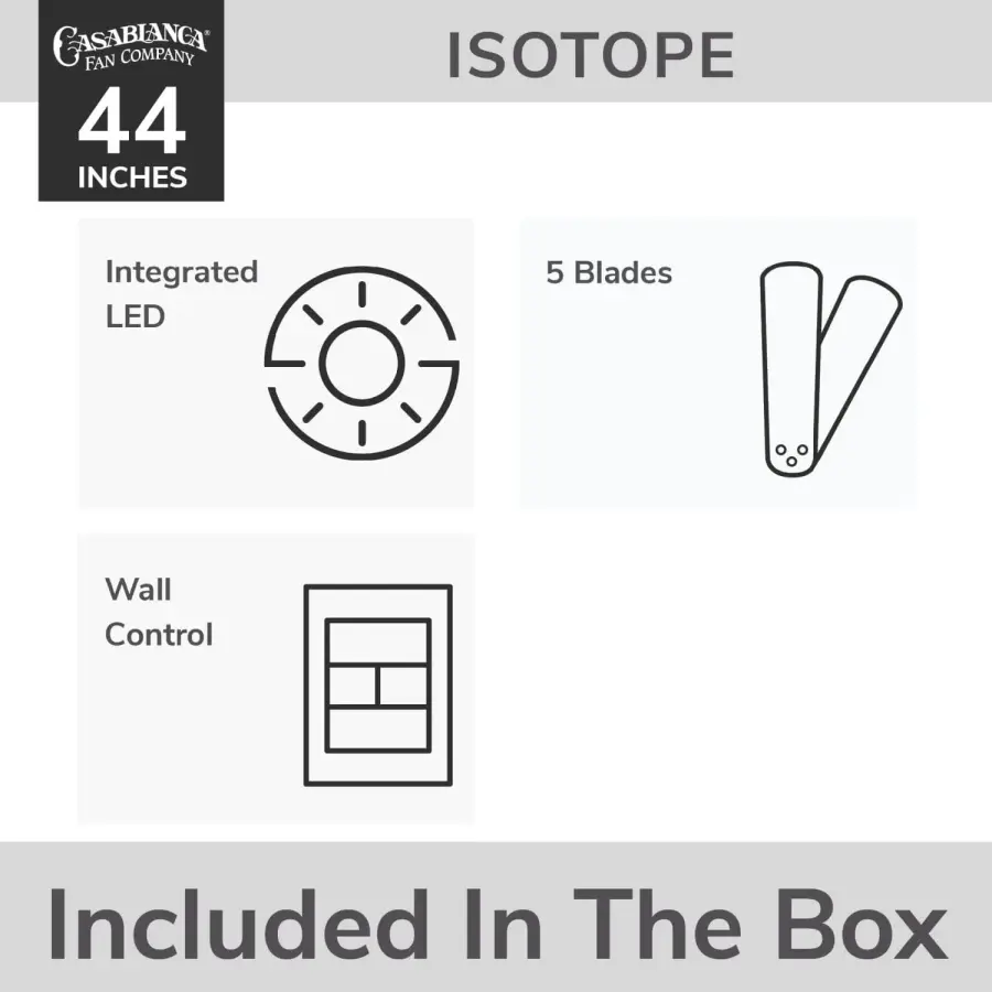 Casablanca Isotope 44" Low Profile Ceiling Fan with LED Light - Image 27