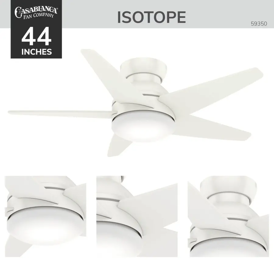 Casablanca Isotope 44" Low Profile Ceiling Fan with LED Light - Image 5