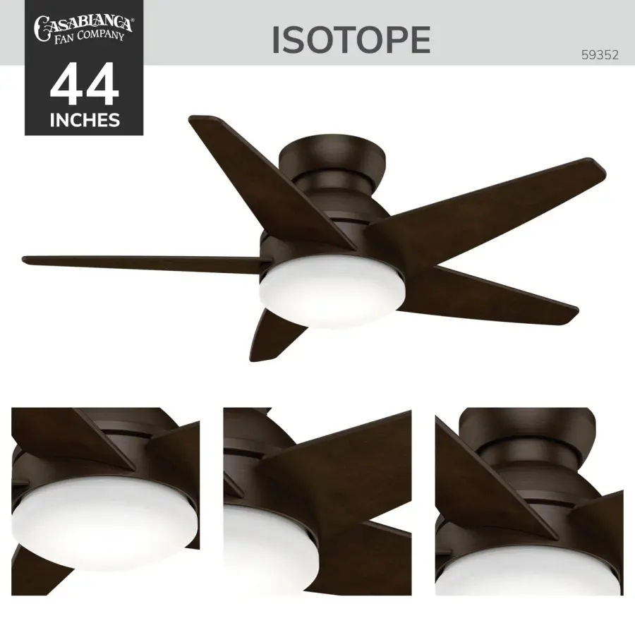 Casablanca Isotope 44" Low Profile Ceiling Fan with LED Light - Image 6