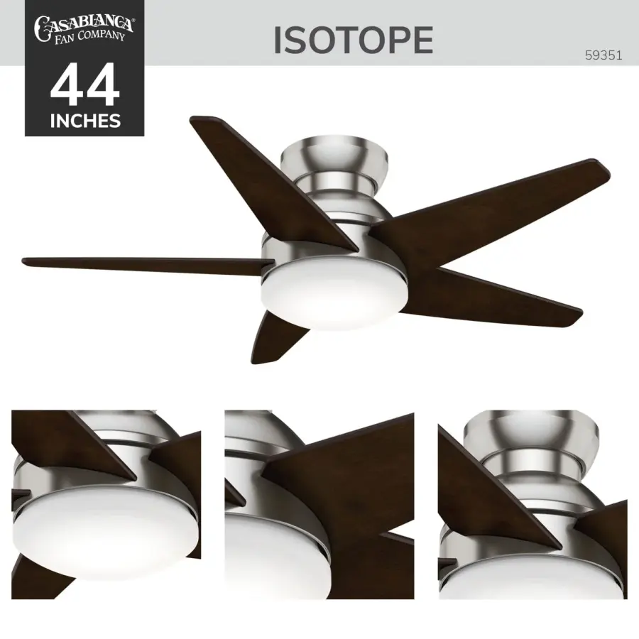 Casablanca Isotope 44" Low Profile Ceiling Fan with LED Light - Image 7