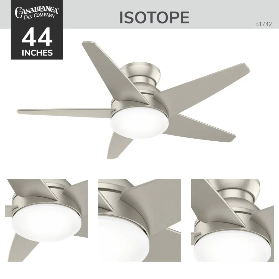 Casablanca Isotope 44" Low Profile Ceiling Fan with LED Light - Image 8