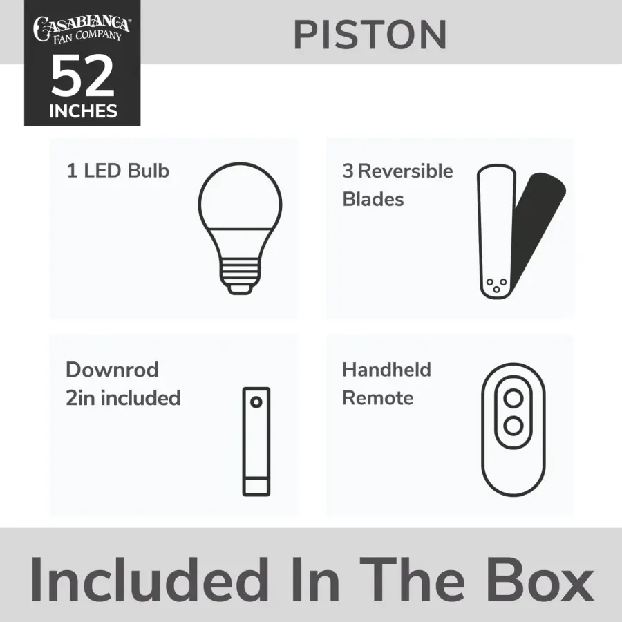 Piston Outdoor LED Ceiling Fan 52" - Image 17